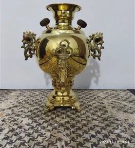 سماور گرد زغالی