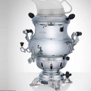 سماور گازی نوبل مدل لاله با قوری چینی