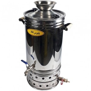سماور گازی استیل 33 لیتری (شمعک دار)