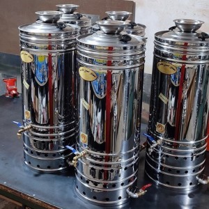 سماور گازی استیل بزرگ 70لیتری صنعتی هیئتی مسجدی