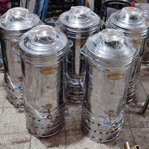 سماور گازی استیل بزرگ 70لیتری صنعتی هیئتی مسجدی