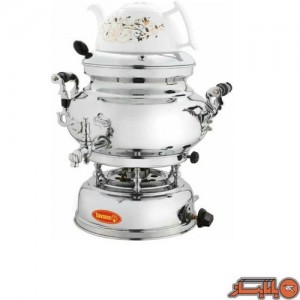 سماور گازی 7 لیتری مدل عدسی پارسه باقوری چینی طاووس