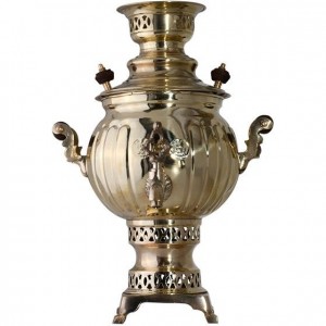 سماور برنجی ۳ لیتری مدل آینه ای