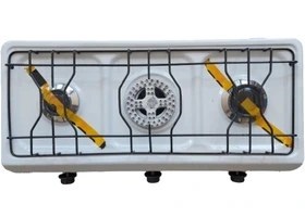 اجاق گاز رومیزی پولاد سه شعله کد ۲۲۰۳۹ معمولی و ساده (3 شعله)