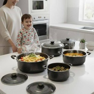 سرویس 15 پارچه آشپزخانه درب چوبی (KST) کد 6010