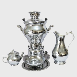 سرویس سماور گازی کروم افسون 6 لیتری