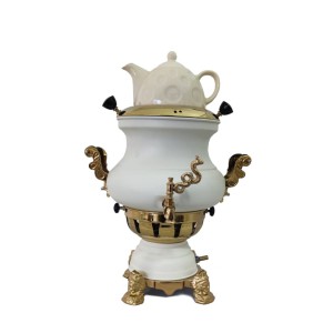 سماور طوفان مدل گلابی سه کاره بدون تنوره کرم