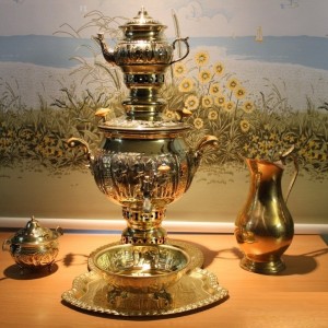 ست کامل سماور برنجی سه لیتری