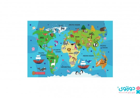 فرش بازی کودک قاره ها