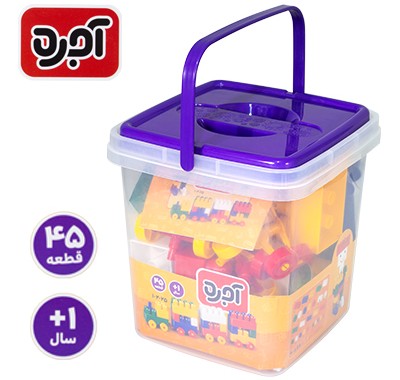 لگو سطلی قطعه درشت آجره 45 قطعه