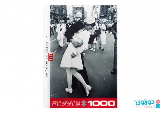پازل یوروگرافیک 1000 تکه طرح روز بوسه در میدان تایم 0820