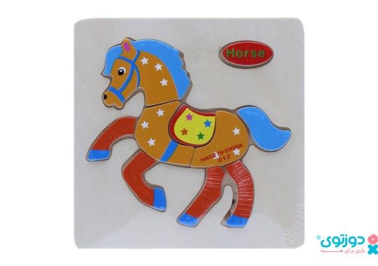 پازل چوبی کودک  طرح اسب