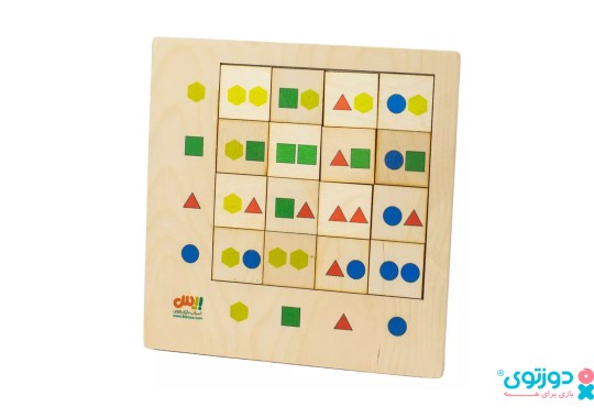 پازل هوش چوبی 16 قطعه (سودوکو)