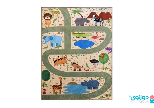 فرش بازی کودک طرح ماداگاسکار