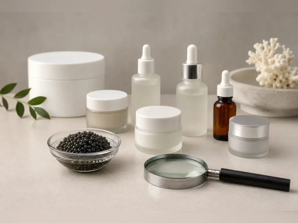 برچسب محصولات حاوی خاویار را چگونه بخوانیم؟ تفاوت عصاره، روغن و ادعاهای محصول