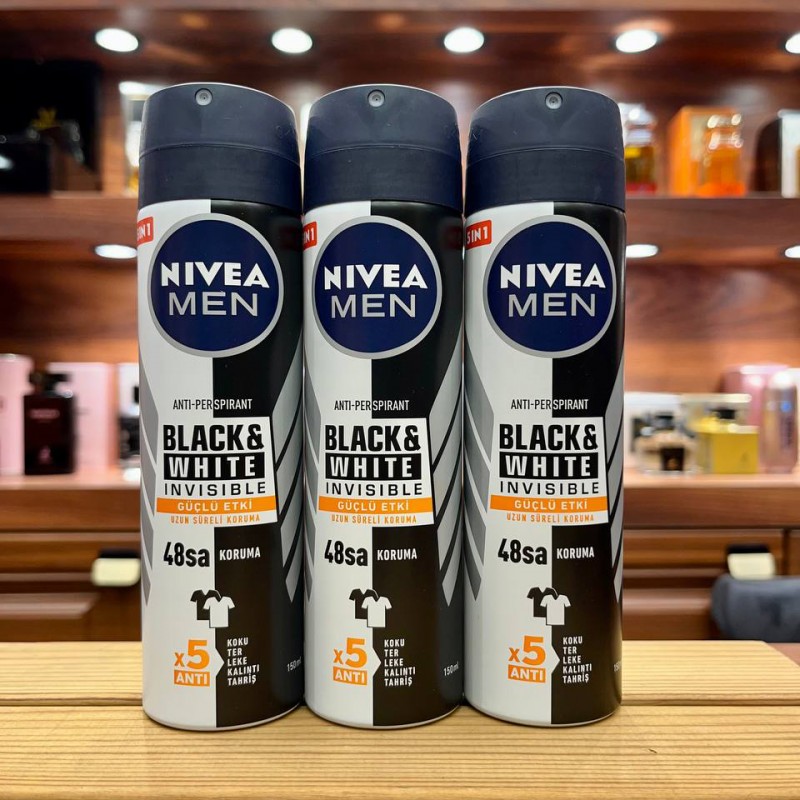 اسپری ضد تعریق مردانه 48ساعته نیوا  black &white invisible