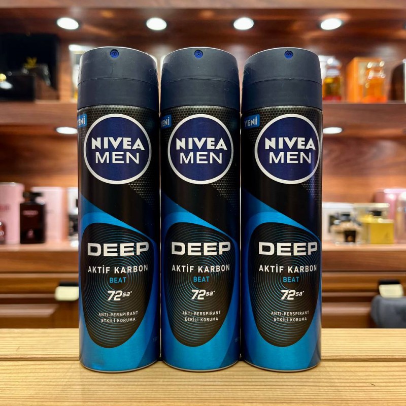 اسپری ضد تعریق مردانه نیوا48ساعته deep aktif karbon beat