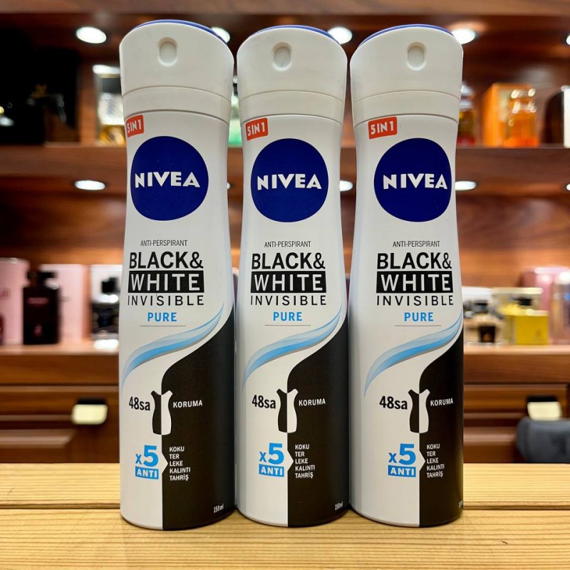 اسپری ضد تعریق زنانه نیوا 48 ساعته black white invisible pure