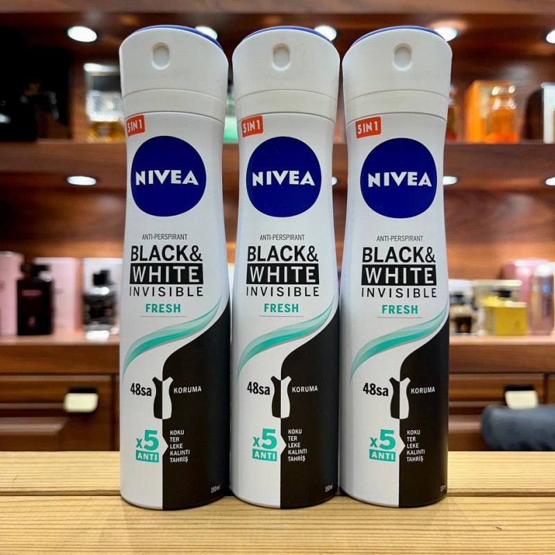 اسپری ضد تعریق زنانه 24 ساعته نیوا black &white invisible fresh