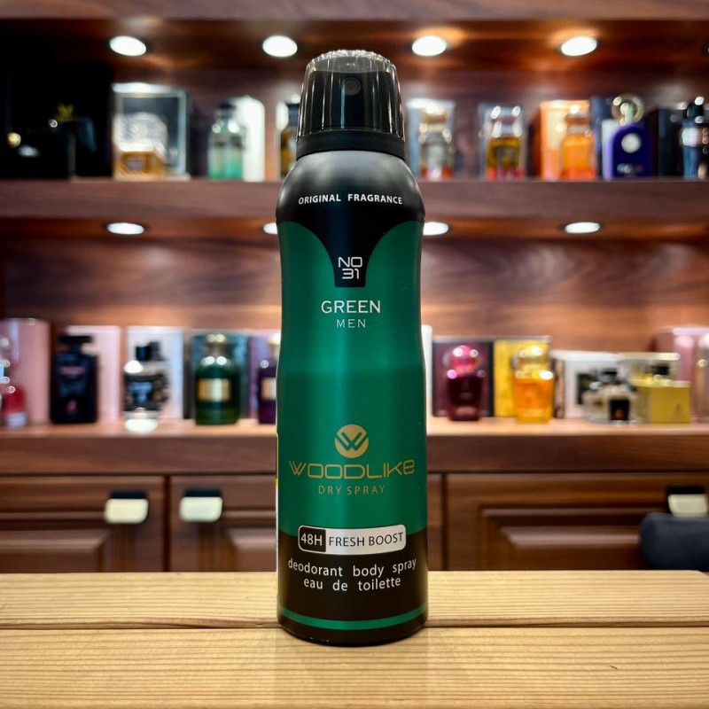 اسپری بدن مردانه وودلایک مدل گرین من حجم 200میلGREEN MEN
