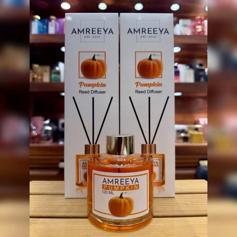 خوشبو کننده هوا120میل  آمریا Amreeya مدل پامپ کین (  کدو تنبل) Pumpkin
