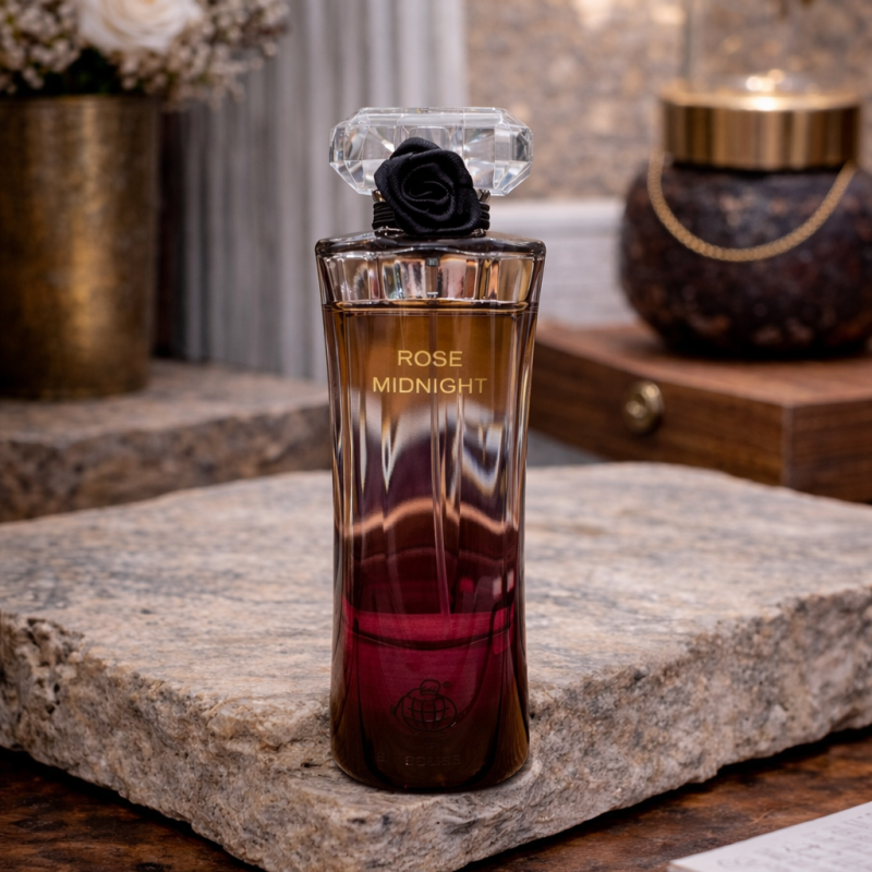 ادکلن زنانه لانکوم ترزور میدنایت رز فراگرنس ورد رز میدنایت80میل (Fragrance World Midnight Rose)