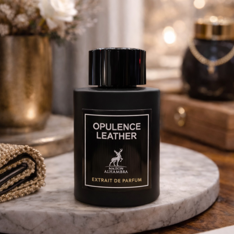 ادکلن مردانه الحمبرا مدل آپیلنس لدر رایحه تام فورد امبر لدر100میل Amber & Leather Maison Alhambra