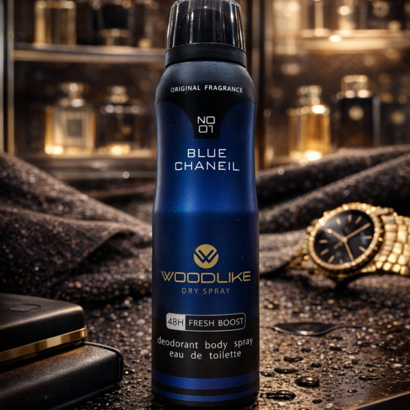 اسپری  بدن وودلایک مدل بلو شنل  حجم 200 میBlue ChaneilWOODLIKE