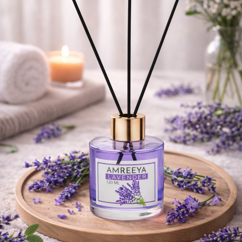 خوشبوکننده هوا آمریا مدل Lavender حجم 120 میلی لیتر
