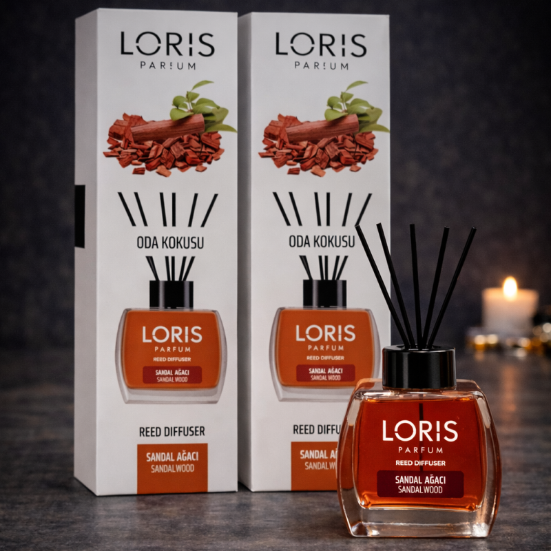 خوشبو کننده هوا لوریس LORIS رایحه چوب صندل Sandal Wood صندل وود حجم 120ml