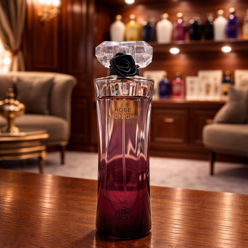 ادکلن زنانه لانکوم ترزور میدنایت رز فراگرنس ورد رز میدنایت80میل (Fragrance World Midnight Rose)