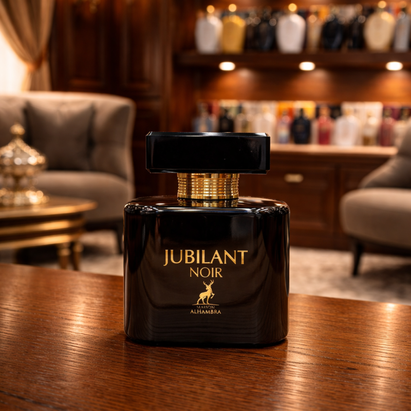 ادکلن الحمبرا مدل جوبیلنت نویر رایحه ورساچه کریستال نویر 100میل alhambra jubilant noir
