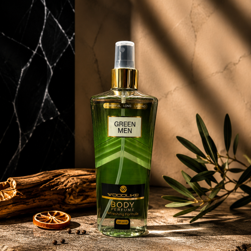 بادی اسپلش مردانه وودلایک مدل GREEN MAN حجم 250 میل