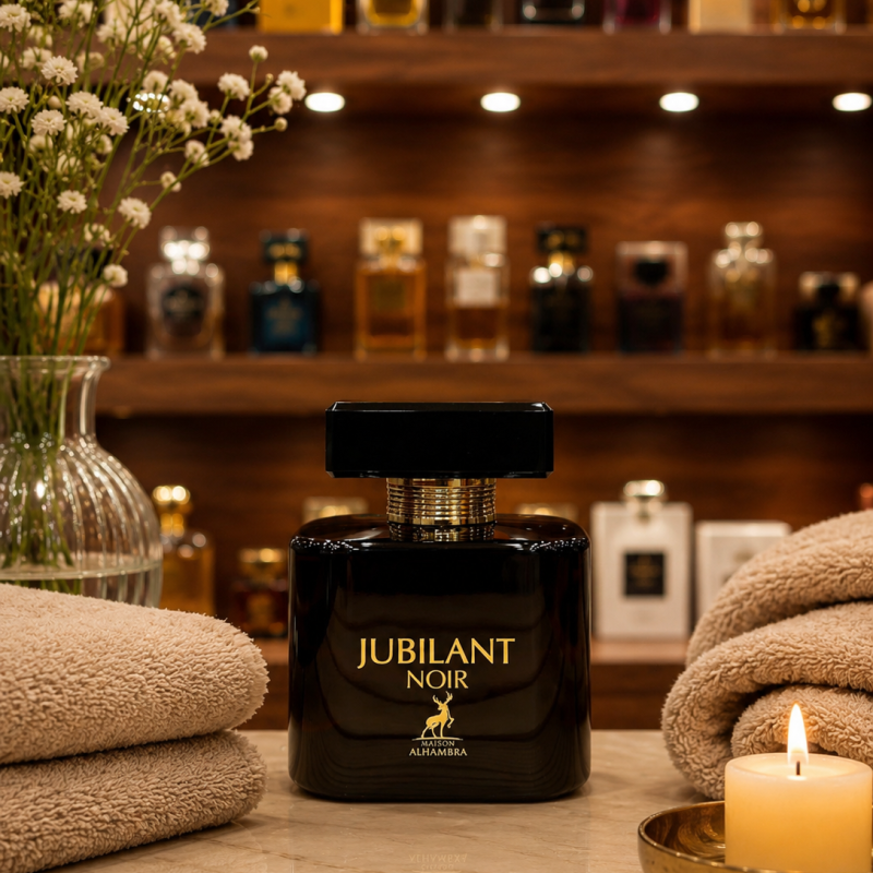 ادکلن الحمبرا مدل جوبیلنت نویر رایحه ورساچه کریستال نویر 100میل alhambra jubilant noir