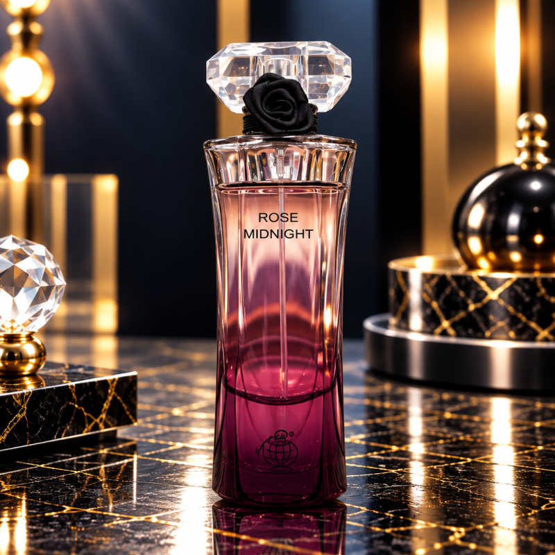 ادکلن زنانه لانکوم ترزور میدنایت رز فراگرنس ورد رز میدنایت80میل (Fragrance World Midnight Rose)