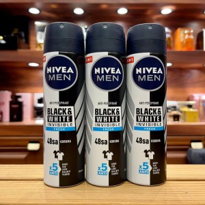 اسپری ضد تعریق مردانه48ساعته نیوا  black &white invisible fresh