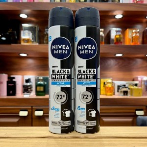 اسپری مردانه ضد تعریق 72ساعته نیوا 200میل NIVEA BLACK &WHITE ACTIVE