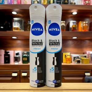 اسپری زنانه ضد تعریق 72ساعت نیوا 200میل NIVEA BLACK &WHITE  FRESH