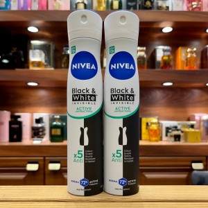 اسپری ضد تعریق زنانه 72ساعت نیوا 200میل NIVEA BLACK & WHITE ACTIVE