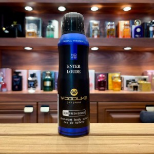 اسپری بدن مردانه وودلایک مدل اینترلود حجم 200 میل ENTER LOUDE WOODLIKE