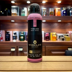 اسپری بدن زنانه وودلایک مدل ورساچه حجم 200 میل VERCASE BRIGHT VRYSTAL WOODLIKE