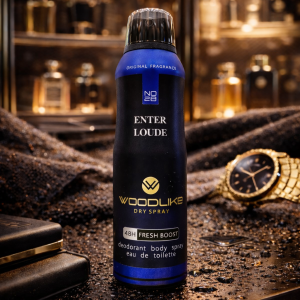 اسپری بدن مردانه وودلایک مدل اینترلود حجم 200 میل ENTER LOUDE WOODLIKE
