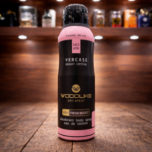 اسپری بدن زنانه وودلایک مدل ورساچه حجم 200 میل VERCASE BRIGHT VRYSTAL WOODLIKE