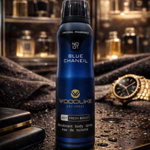 اسپری  بدن وودلایک مدل بلو شنل  حجم 200 میBlue ChaneilWOODLIKE