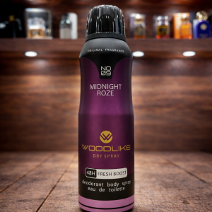 اسپری بدن وودلایک مدل میدنایت رز حجم 200 میل MEDINGHT ROZE