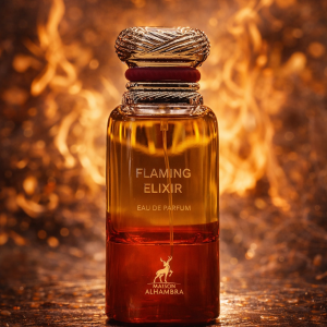 ادکلن الحمبرا مدل فلامینگ الکسیر80میل  رایحه تام فورد چری اسموکalhambra flaming elixir