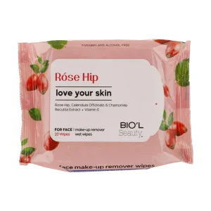 دستمال مرطوب آرایش پاک کن  بیول مدل Rose Hip بسته 20 عددی