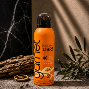 اسپری دئودورانت زنانه گارنت رایحه ایو سنت لورن LIBRE حجم 200 میل  GARNET YVESSAINTLAURENT LIBRE DEODORANT SPRAY