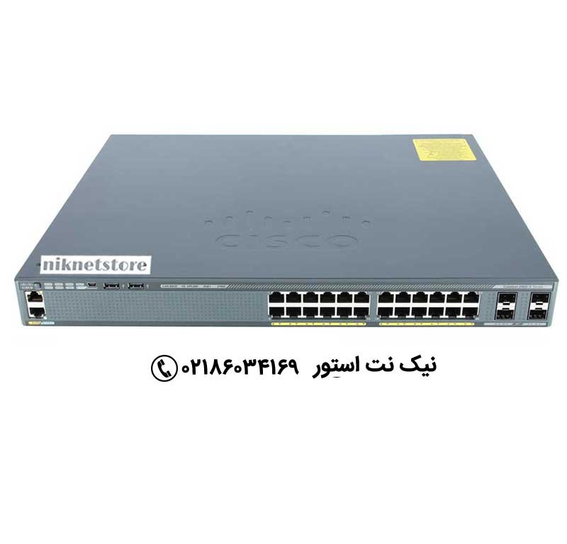 سوییچ 24 پورت سیسکو مدل WS-C2960X-24PS-L