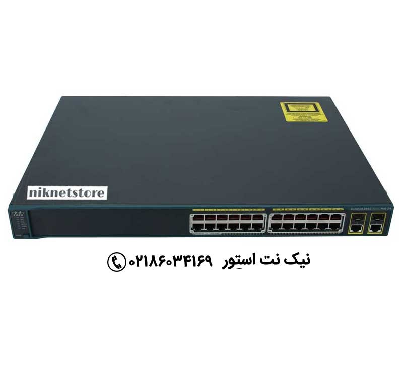 سوییچ 24 پورت POE سیسکو مدل WS-C2960-24PC-L